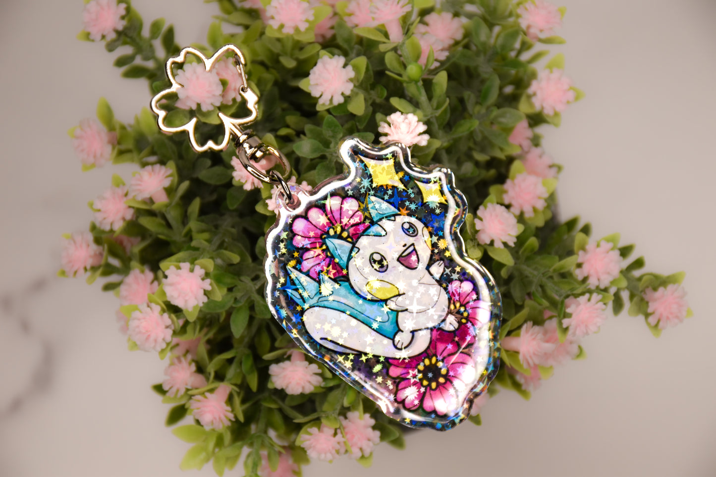Acrylic Keychain Poké Pachirisu Glitter Holo Stars