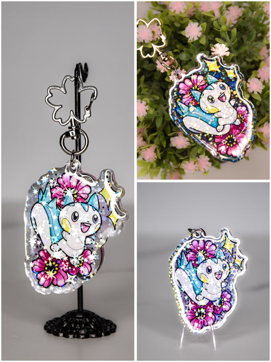 Acrylic Keychain Poké Pachirisu Glitter Holo Stars